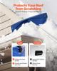 Snow Roof Rake, 60cm PP Plastic Blade, 1.18-5.55 m Adjustable Roof Snow Scraper with Wheels, Anti-Slip Handle Snows Removal Tool, Lightweight House