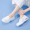 Hospital Work Shoes Air Cushioned Nurse Shoes for Women Breathable Flat Heel Comfortable Soft Sole White Thick Sole