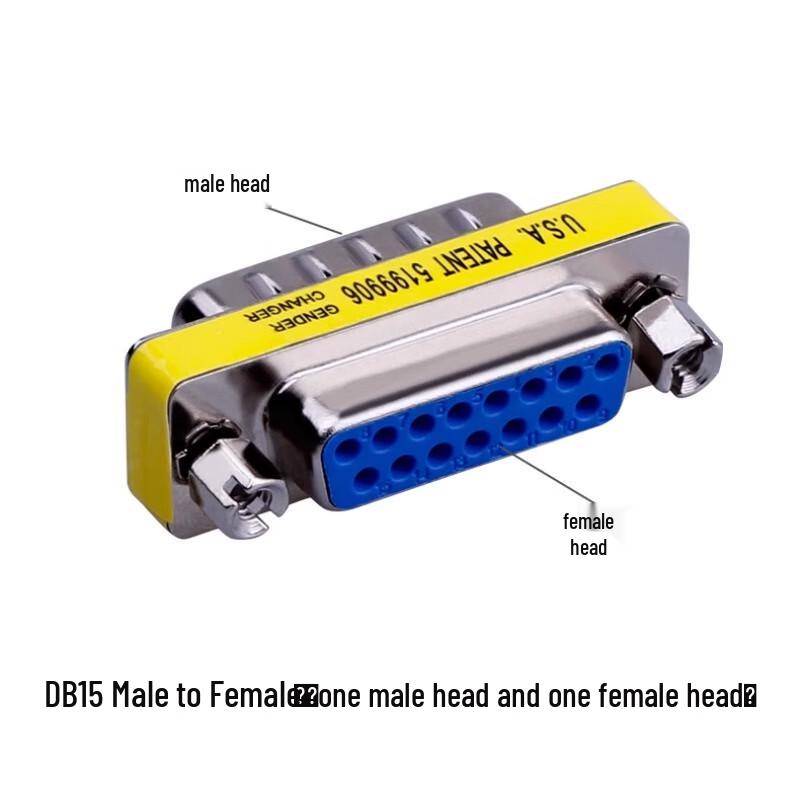 Kaixiang RS232 DB15 Male to Female Serial Adapter (10-Pack)