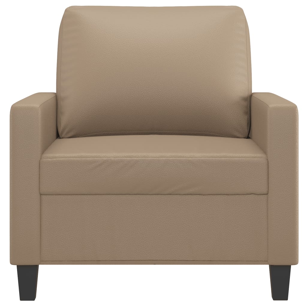 Armchair Cappuccino Brown 60 Cm Artificial Leather