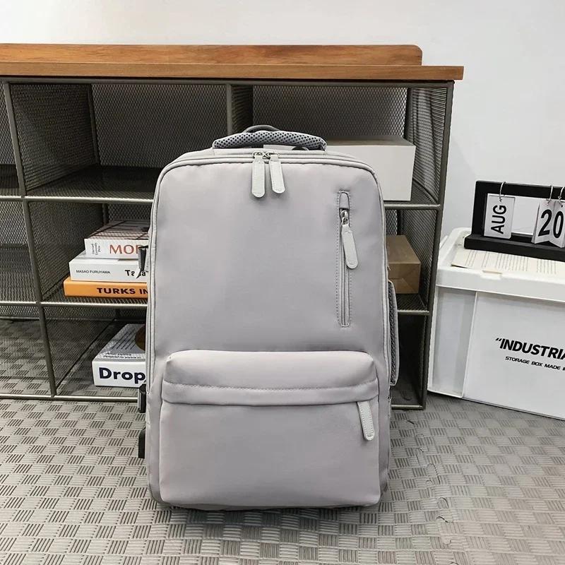 Solid Expand The Capacity Of The Backpack 2024 High Quality Couple Of School Bag Lady Business Travel Computer Backpack