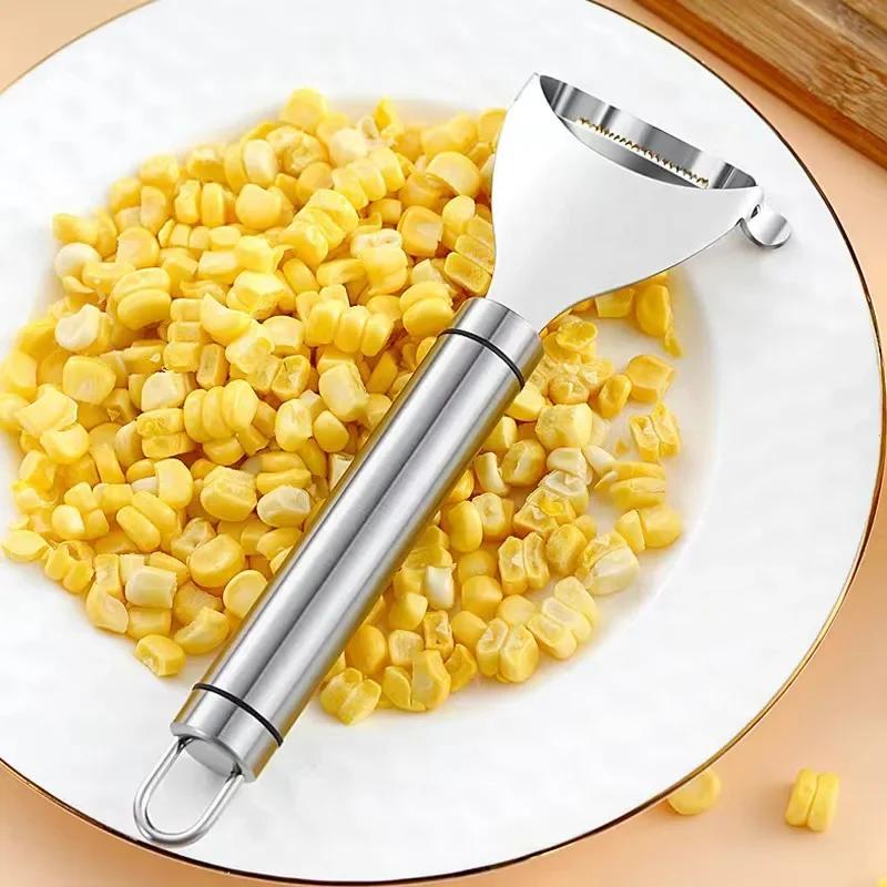 2025 New Stainless Steel Corn Peeler Home Planer Corn With Ergonomic Handle Convenient Corn Stripper Thresher Kitchen Gad
