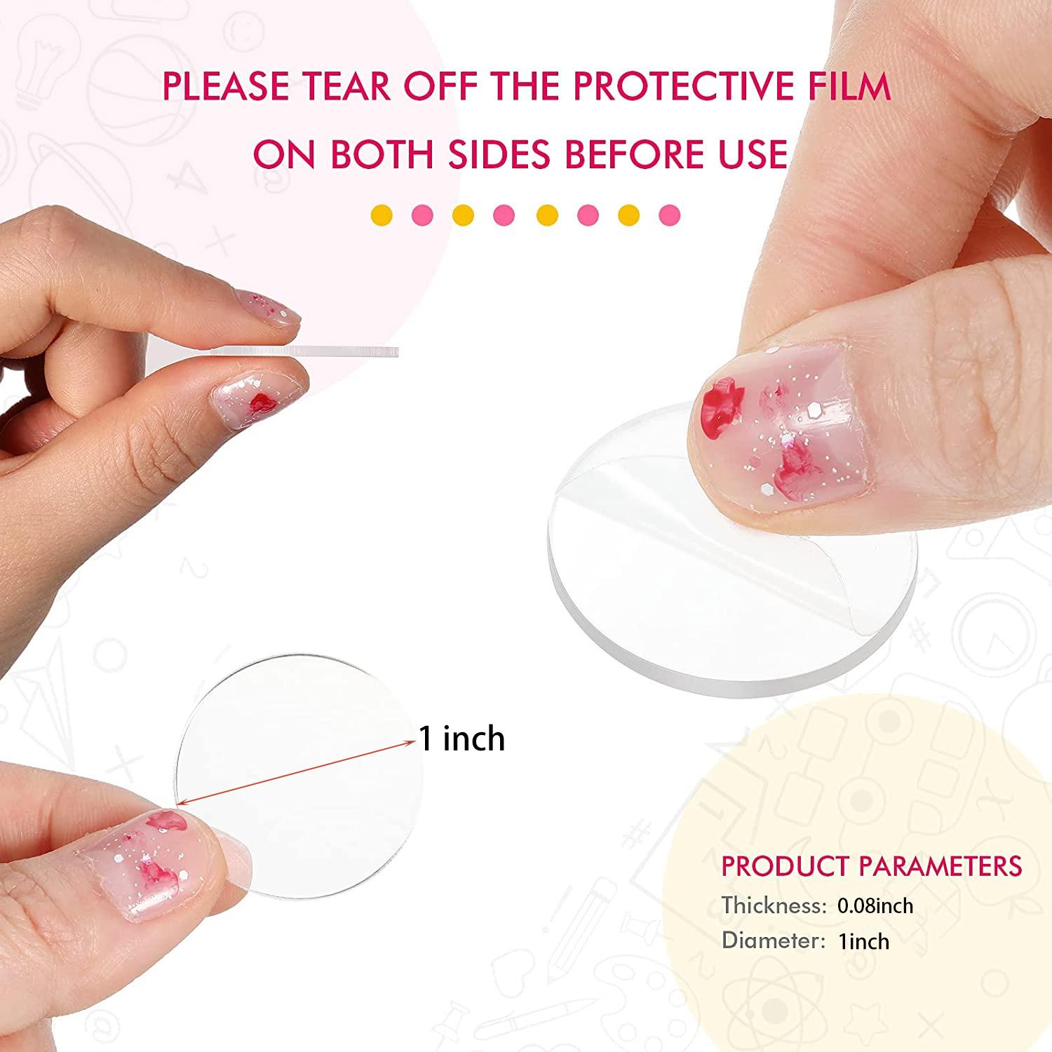 

100/200PCS 1 Inch Acrylic Blanks Christmas Ornament Clear Acrylic Round Discs Acrylic Sheet Panel for DIY Craft Holiday Supplies 100PCS