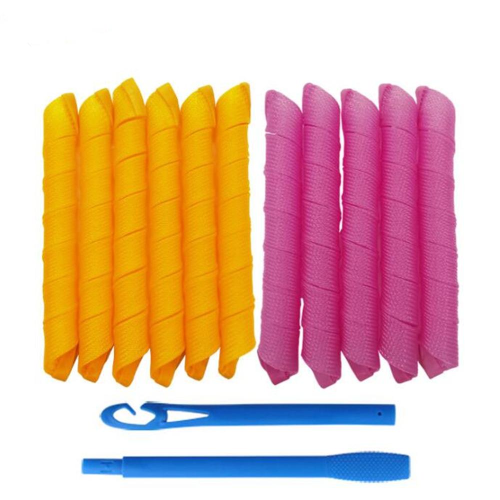 10pcs Heatless Hair Curler No Heat Hair Rollers Sleeping Soft Spiral Curls Lazy Perm Curling Rod Wave Formers Hair Styling Tools