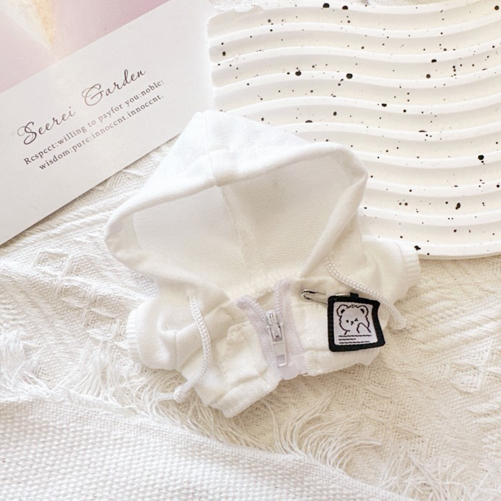 

Casual Hoodie for 17cm Dolls Cute Doll Clothes Fashion Sweatshirt Jacket Lovely Outfit Gifts for Doll Decoration Accessories белый