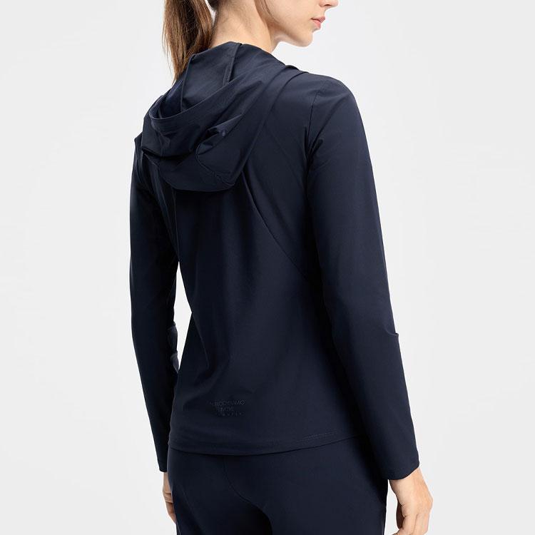 FILA Athletics Fitness Breathable Quick-Dry Ultra-Light Lightweight Casual Hooded Jacket Women jackets Dark-Blue A11W431505F-NV