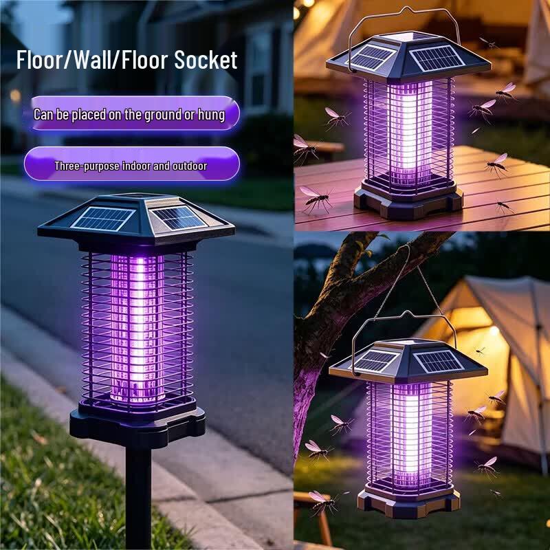 5-Sided Solar Outdoor Mosquito Killer Lamp