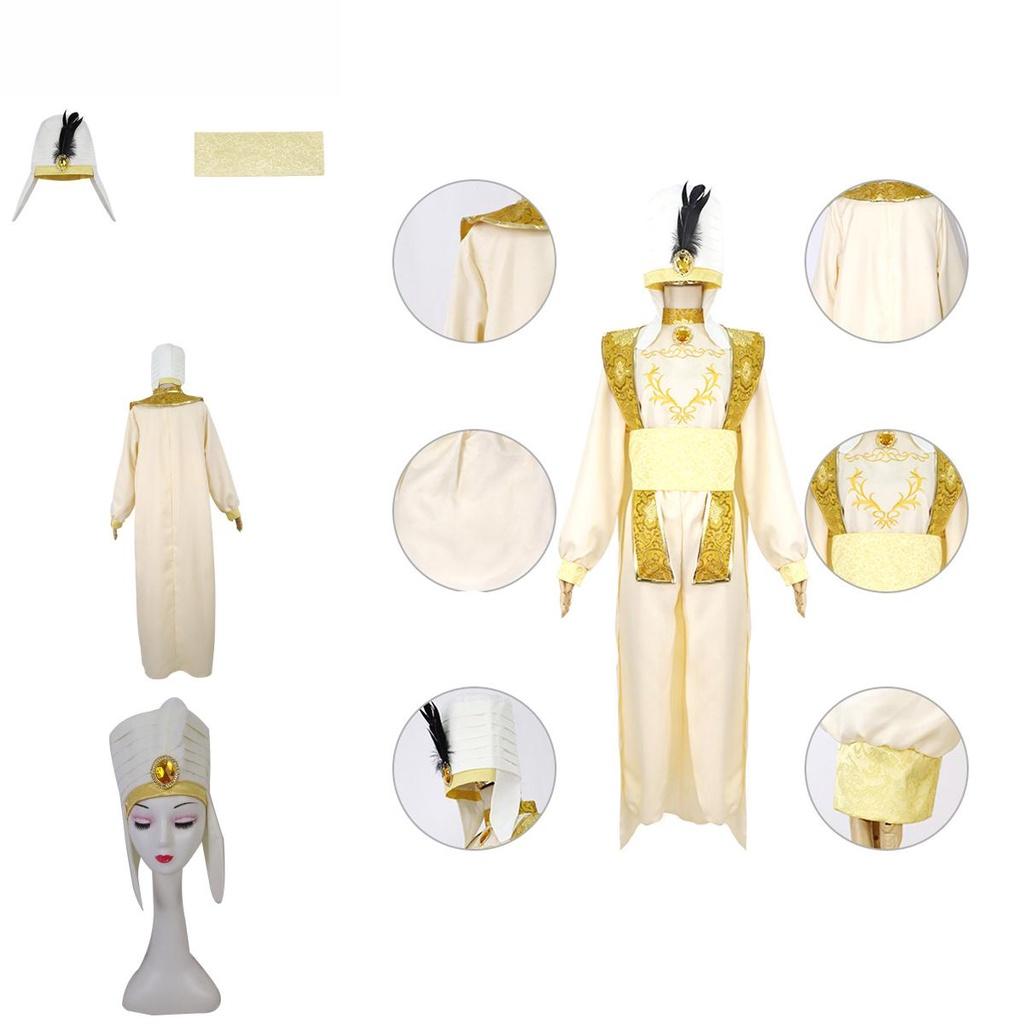 Stylish Arabian Prince Aladdin Adult Cosplay Costume Party Outfit With Hat