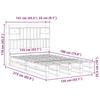 Solid Wood Bed with Shelf Without Mattress White 135x190 cm Pine