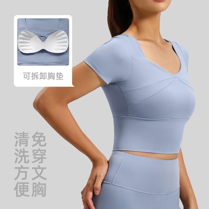 Women's Yoga Short Sleeve Sports Fitness Tops