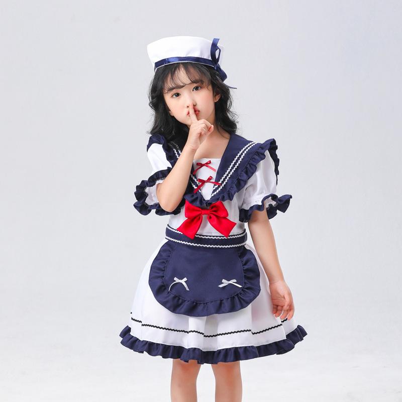 eBay Source, Navy Style Children's Sailor Skirt Cos Lolita Anime Play Costume Girls