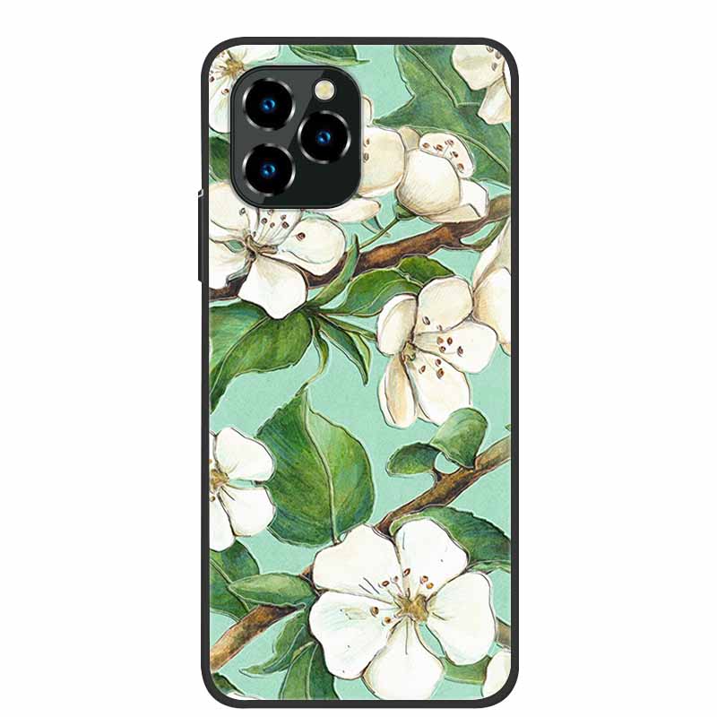 For Oukitel C21 Pro Case Luxury 3D Blossom Emboss Silicone Phone Case For C21pro Shockproof Coque Relief Flowers Funda Capa