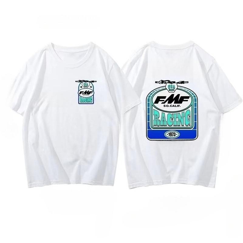 Hot Sale FMF Racing Exhaust Ama Motocross Tee Round Neck Fashion Clothing Short Sleeves Summer Mens Cool Top 100%Cotton T Shirt