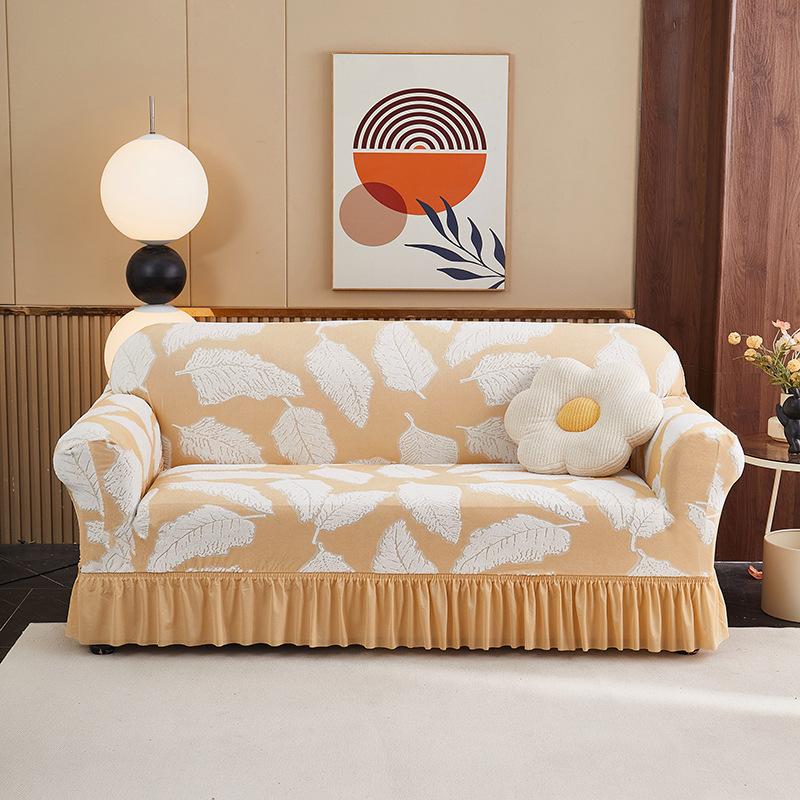 Thickened Skirt Sofa Cover Three-color Three-dimensional Jacquard Sofa Cover Four-season Universal Sofa Cover