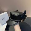 Korejský styl Pu kůže Beret s uchy jako u beránka Design Retro kšiltovka Duckbill Dámská Pánská Podzim Zima Street Fashion Osobnost Čepice Newsboy