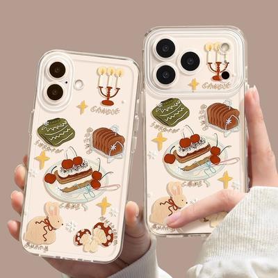 Cherry Cake for Apple 17 Mobile Phone Case for IPhone16promax Cartoon 15plus New Model 14 All Inclusive