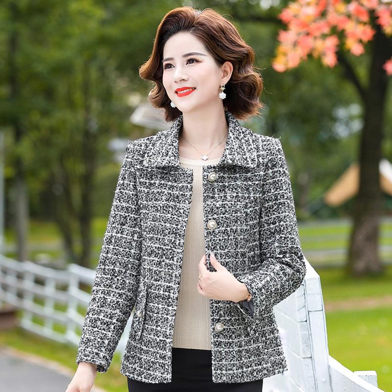 Jaqueta Curta da Moda 2024 da Mamãe: Estilo Primavera & Outono para Mulheres de Meia-idade & Idosas