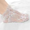 New Anti Skid Liner Invisible Ankle Socks Lace Peacock Low Cut Cotton Hosiery