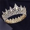 Water Drop Circle Royal Queen King Crowns Bride Diadem Headdress Banquet Tiaras Prom Pageant Party Wedding Crown Hair Jewelry