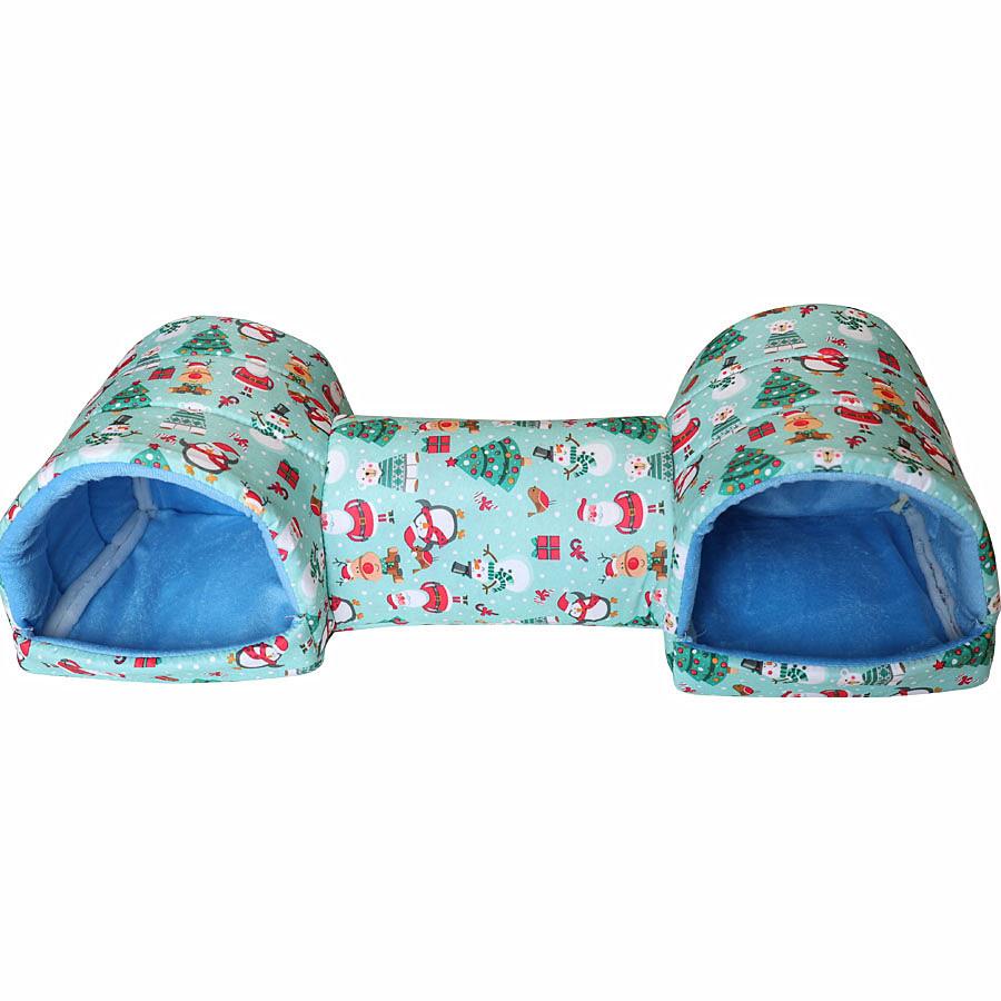 Hamster Tunnel Bett Tunnel Kaninchen Spielzeug Weiches Höhlenhaus für Hamster für Meerschweinchen, Rennmäuse Knabberspielzeug Bett