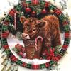 Vintage Scottish Highland Cow Metal Tin Sign Wall Decor for Kitchen Home Bar Garage