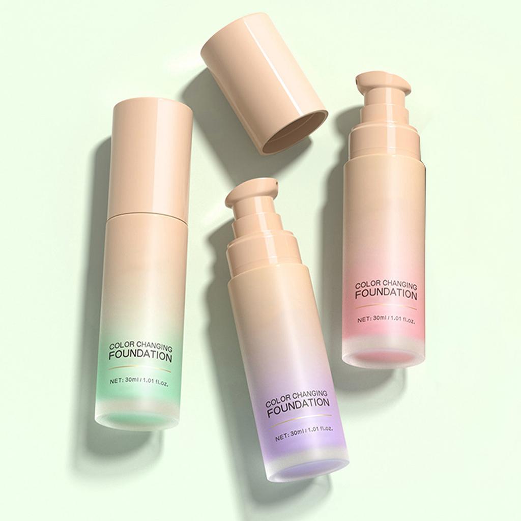 1Pc 30ML Lightweight Foundation for Women Girls Natural Finish Makeup High Coverage Long Wearing Nude Shade Enhances Skin Brightness Cosmetic