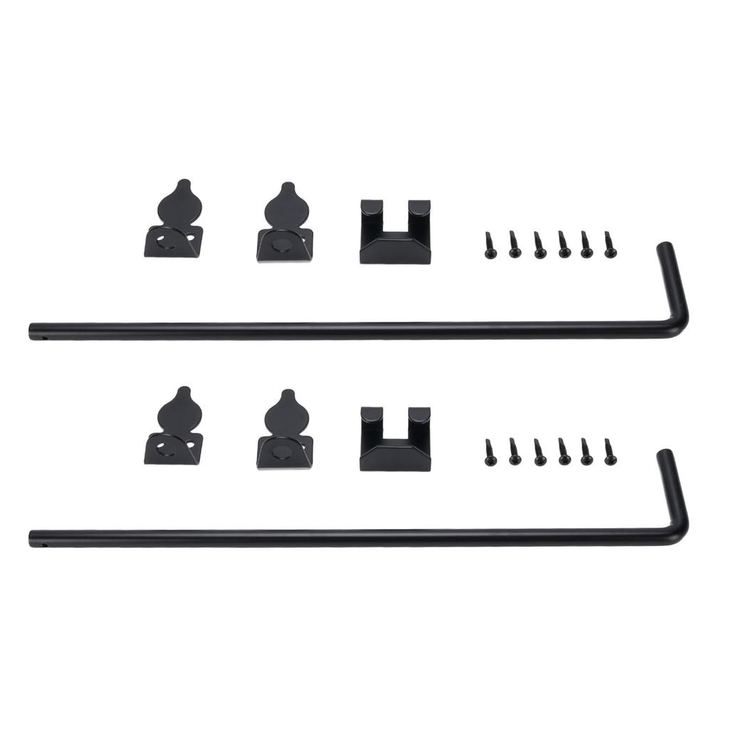2 Set Cane Bolt Gate Drop Rod 18in Wood Fence Heavy Duty Hardware Ground Latch Metal Stopper Iron Gate Pin