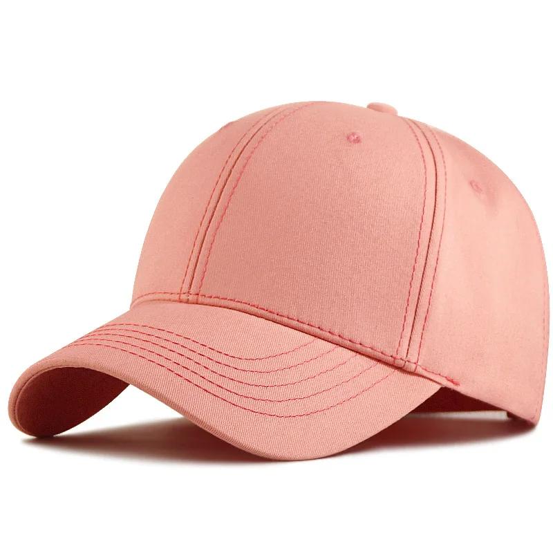 Chapeaux de Sport Uni en Coton Solide pour Homme Casquette de Soleil Unie pour Dame Casquettes Snapback Hiphop Casquette de Baseball pour Tête Large 57-60cm 61-68cm