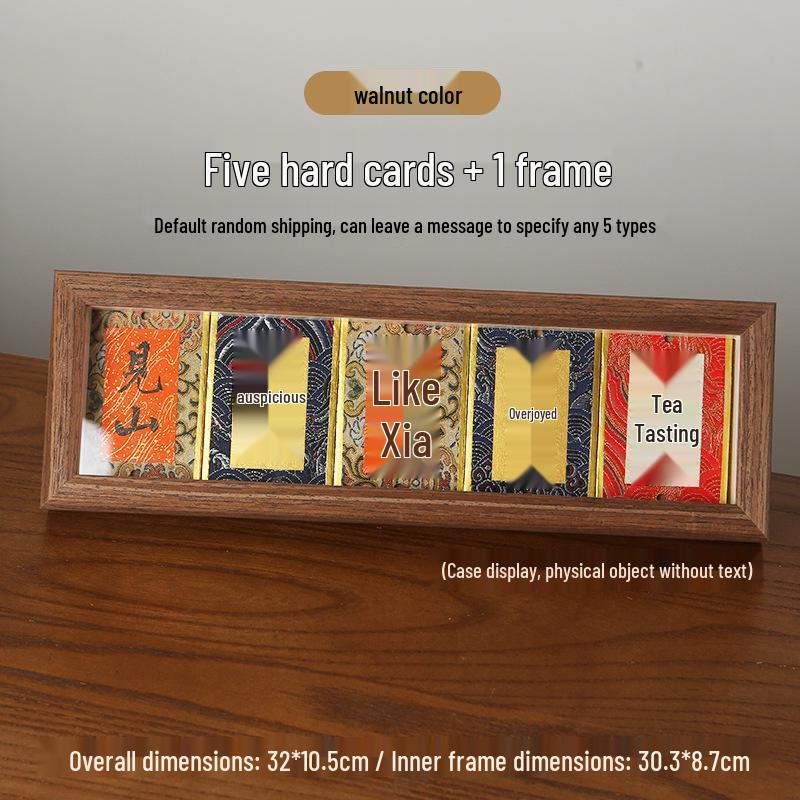 Calligraphy Desk Ornament: Creative Song Brocade Display, Xuan Paper DIY Card, Decorative Cultural Picture Frame Gift