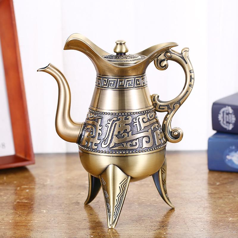 Metallic liquor jug home high-end vintage