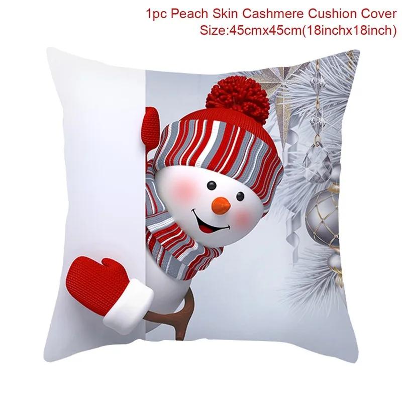 Merry Christmas Cushion Cover Christmas Decorations for Home 2025 Cristmas Ornament Noel Xmas Decor Navidad Happy New Year Gifts