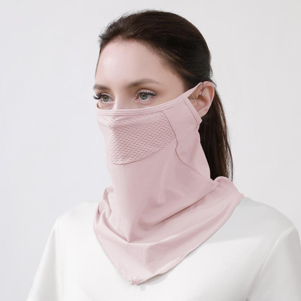 Ice Silk Sunscreen Face Scarf Mesh Neck Wrap Cover Breathable Summer Mask  Fishing