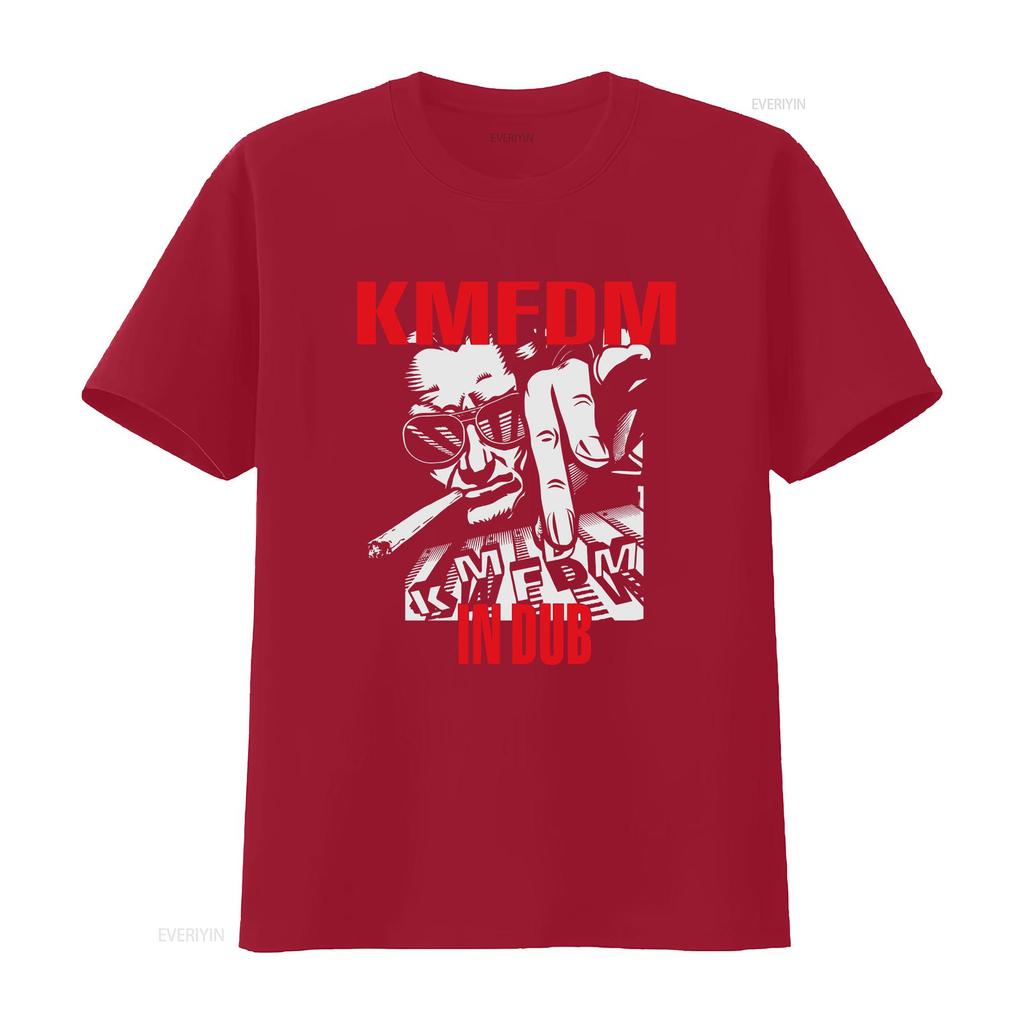 KMFDM T Shirt vintage Washed designer clothes Unisex homme Top For Everyday Wear Casual Comfortable Versatile Slightly