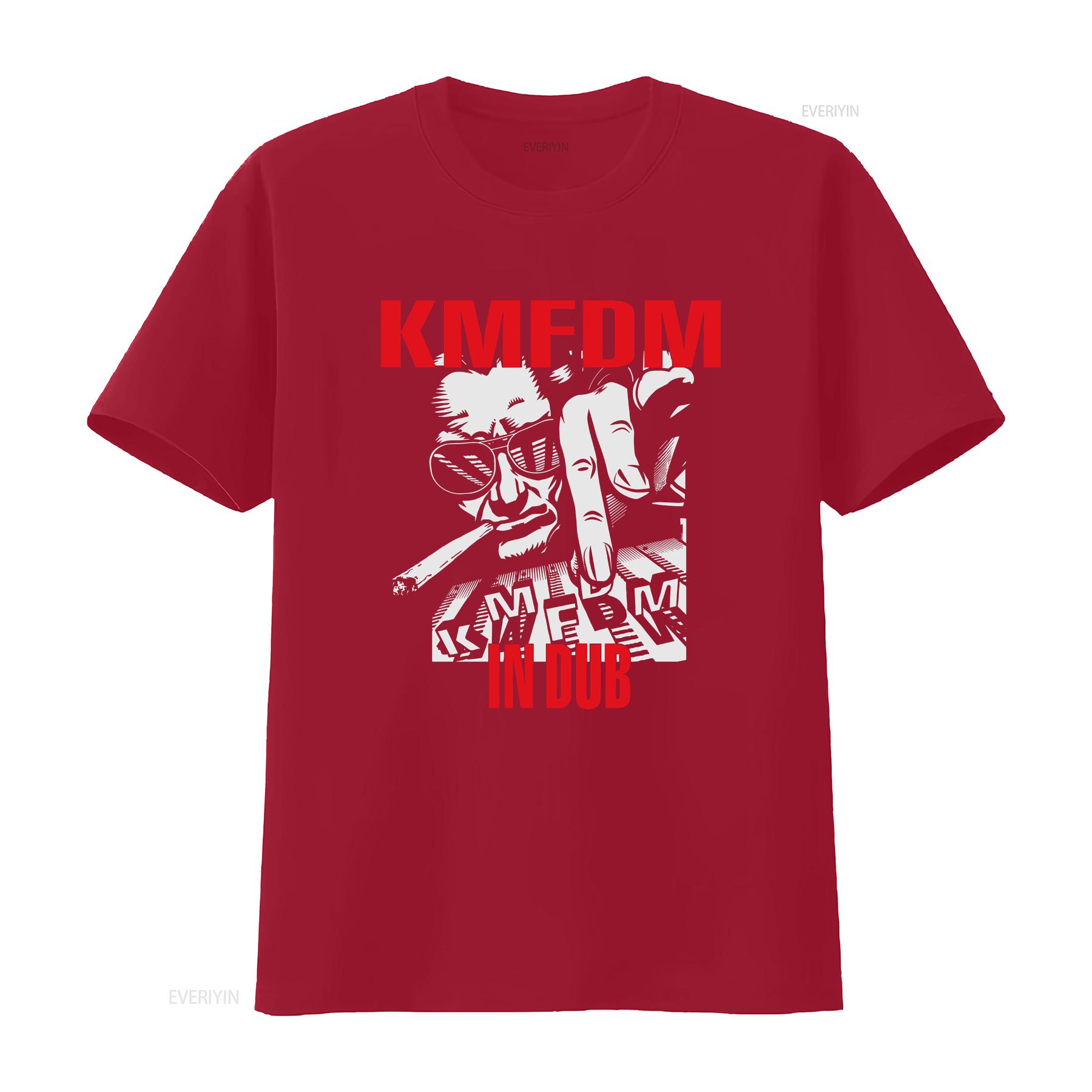 

KMFDM T Shirt vintage Washed designer clothes Unisex homme Top For Everyday Wear Casual Comfortable Versatile Slightly S