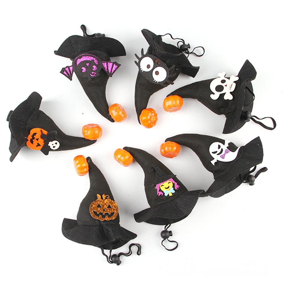 Kreatywny Śmieszny Kapelusz Halloweenowy dla Zwierząt Dynia Śmieszne Nakrycie Głowy dla Zwierząt Kot Kot Kapelusz Czarownicy