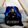 Wednesday Theme Printed Blanket - Perfect for Couch, Bed, Travel & Outdoor Use | Machine Washable, Cozy & Durable.
