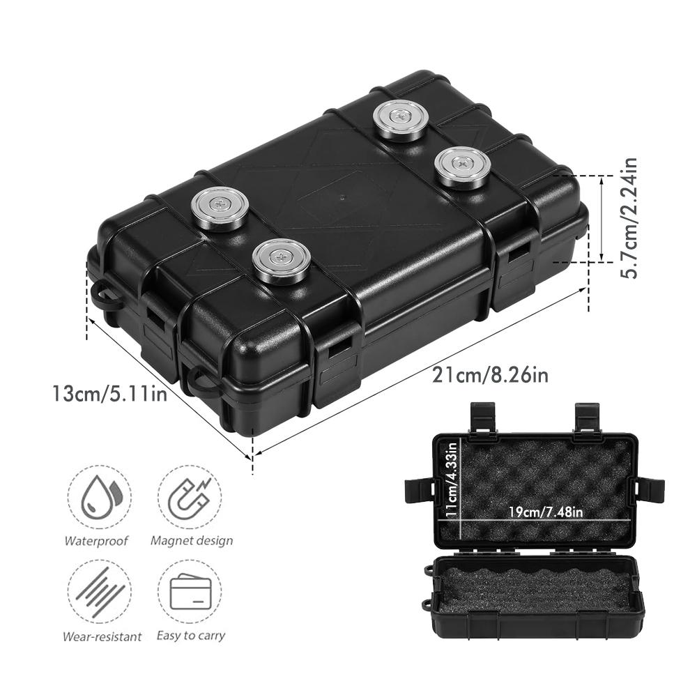 

Магнитный держатель для ключей под водонепроницаемый подкузовной кейс для ключей автомобильный водонепроницаемый держатель для ключей уличный магнитный ящик для ключей прочный портативный кейс для ключей чёрный