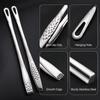 28cm Stainless Steel Kitchen Tongs with Textured Grip and Hanging Hole for BBQ, Cooking and Serving