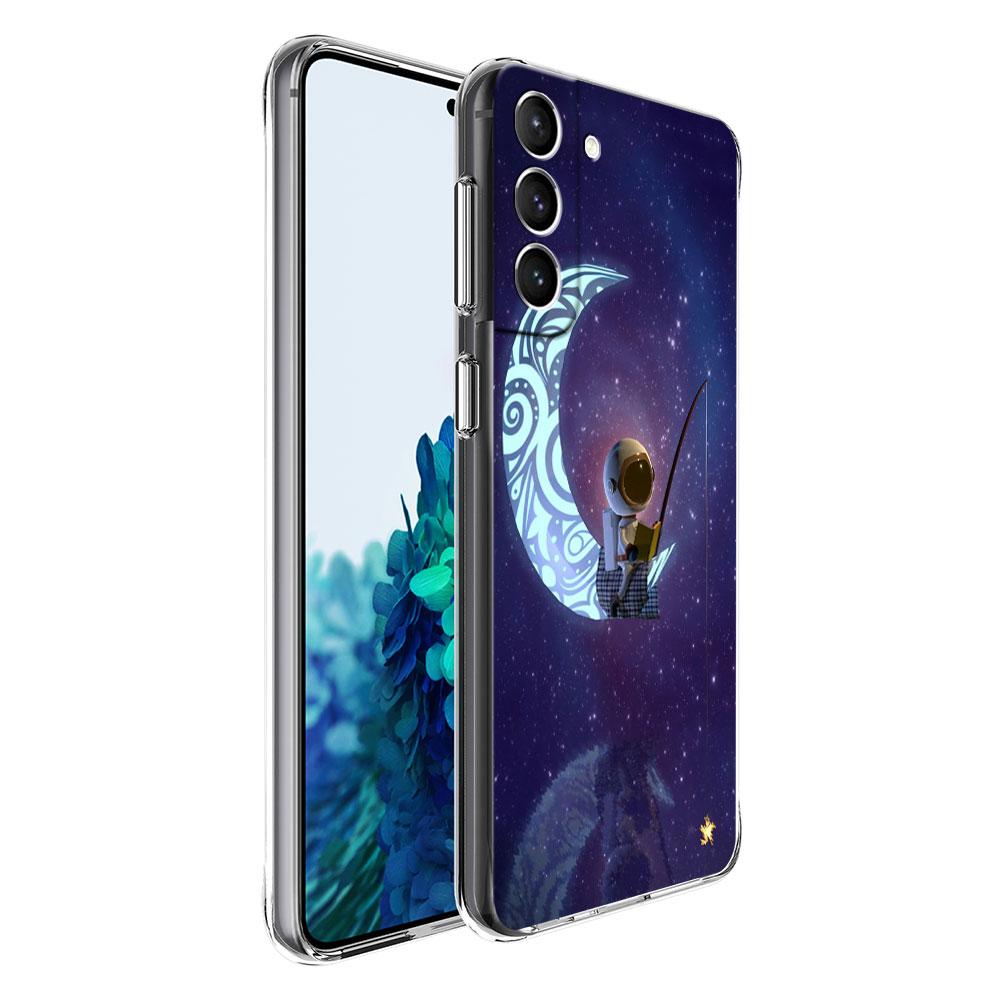 Astronaut Universe Clear Case For Samsung Galaxy S22 S20 FE S21 S10 S9 Plus Note 20 Ultra 10 Lite Transparent Phone Shell