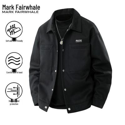 Mark Fairwhale Men's Casual Turn-down Collar Jacket