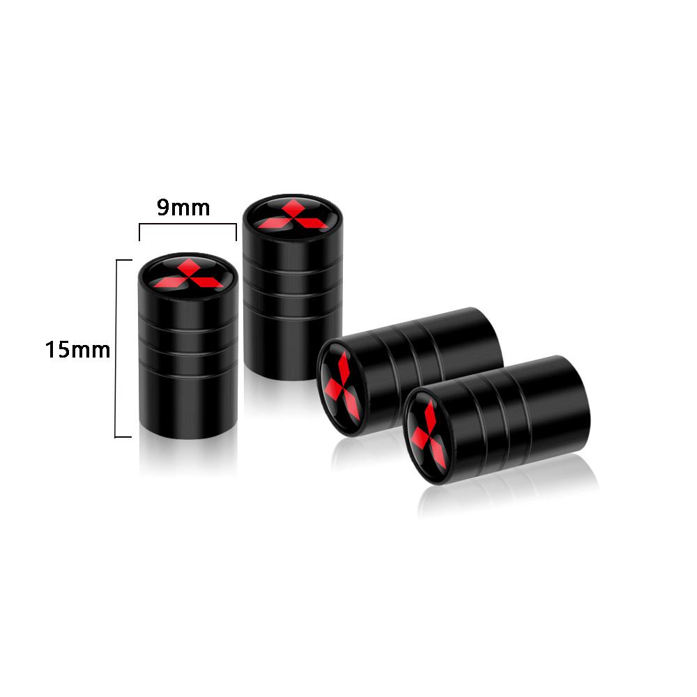 4Pcs Matte Styling Car Wheel Tire Valve Cap Tyre Rim Stem Cover Exterior Accessories For Mitsubishi Ralliart X EX ASX L200 Colt