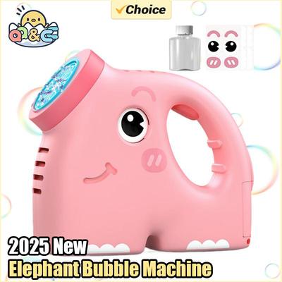 Non-Toxic Bubble Blower Machine Cute Elephant Bubble Blower Machine Bubble Blowing Toys Portable Fun Outdoor Toys Battery Powered For Children