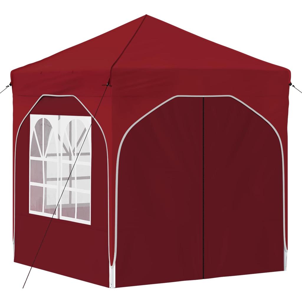 Pop Up Party Tent 192 X 192 X 245 Cm Burgundy Red