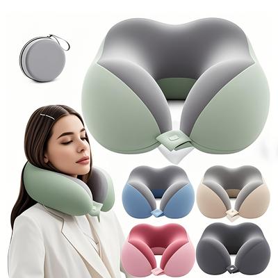 Ergonomic Neck Pillow Comfortable Ergonomic U-Shaped Neck Pillow with Storage Bag Slow Rebound Support, for Travel, Napping, and Office Use