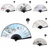 Portable Chinese Folding Fan Retractable Cord Ancient Style Hand Fan  Home Ornament
