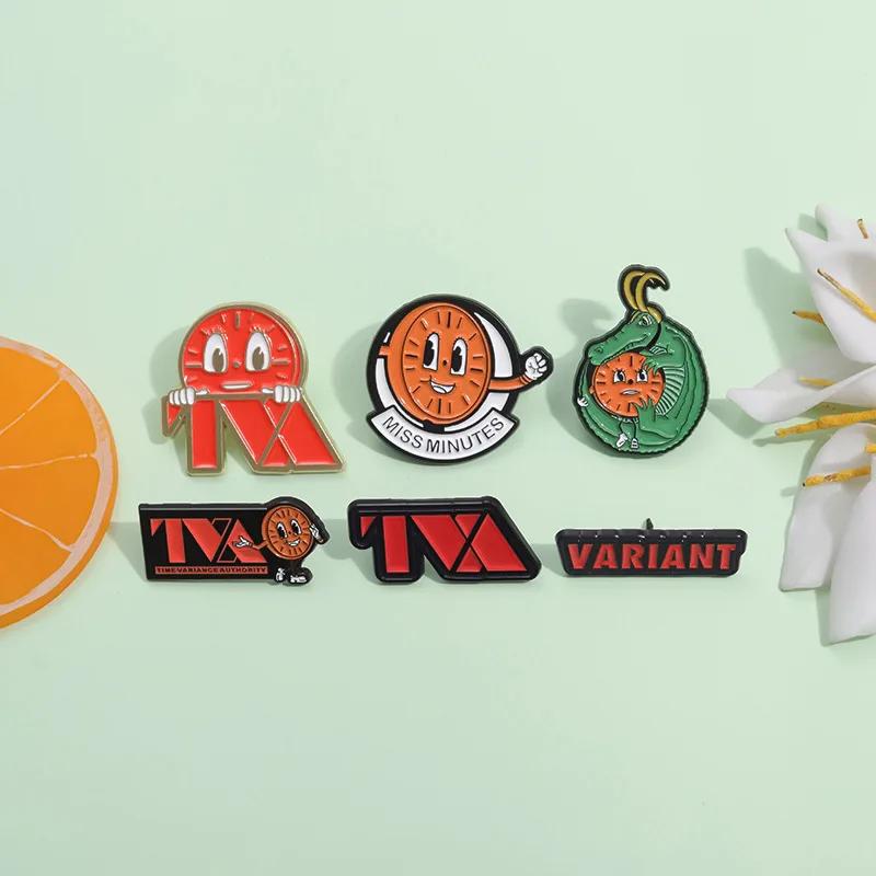 Movie Cartoon Badge Clock Miss Minutes Enamel Pins Brooch Bag Jacket Lapel Pin Custom Accessories Jewelry Gifts for Fans Friends
