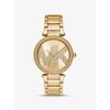 Pavé Gold-Tone Logo Watch MK6659