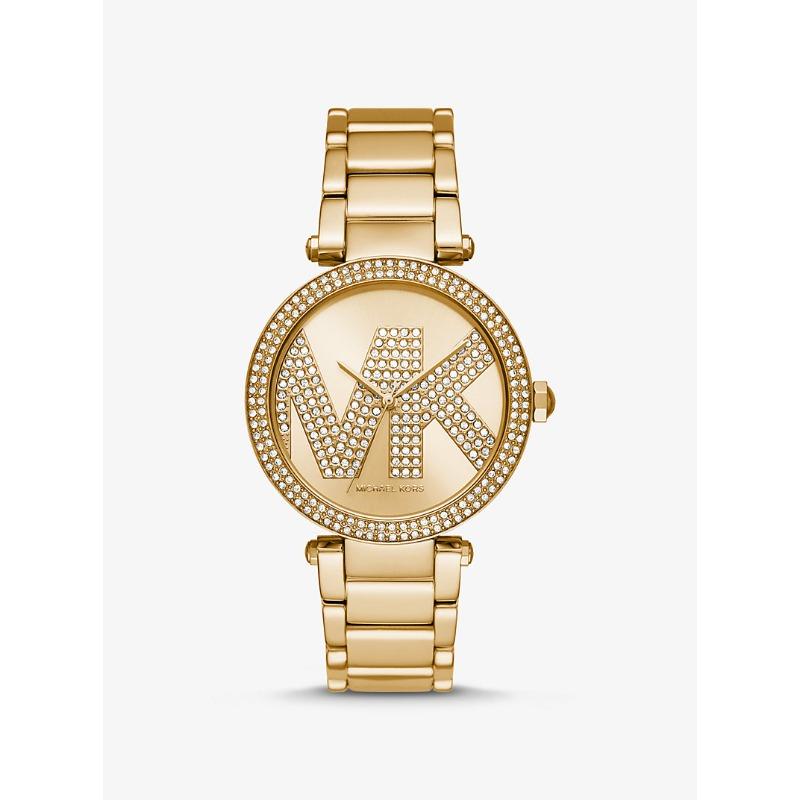 

Часы Michael Kors с логотипом, инкрустированным камнями, золотистого тона MK6659 золотой