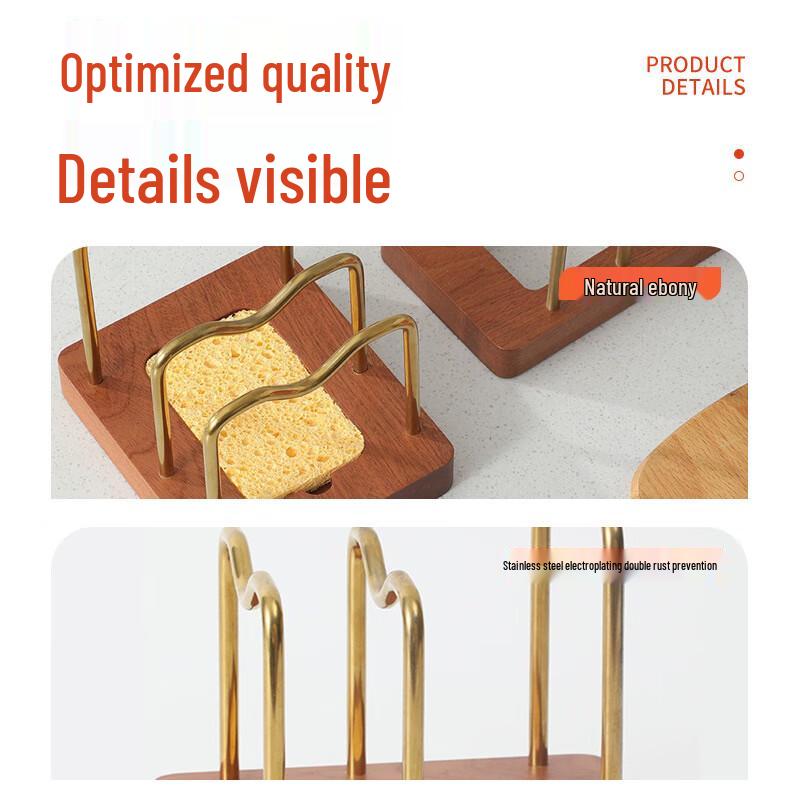 Ebony Wood Cutting Board Rack