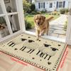 Funny Sheep Welcome Mat 4 Sheep Flowers Hearts Soft Non-Slip Washable Kitchen Rug Bedroom Entrance Home Decor Floor Mat 1PC